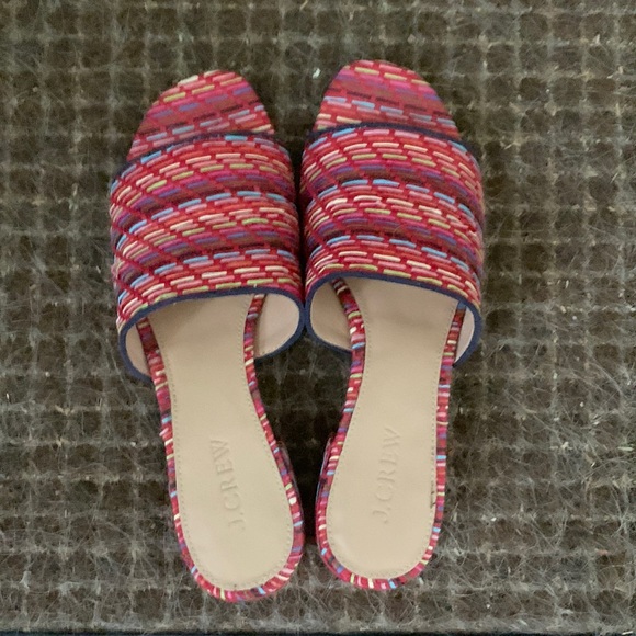 J Crew Slide Sandals in Raffia - Picture 1 of 6